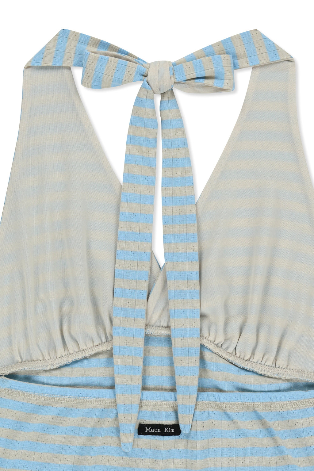 Matin Kim - Striped Halter Neck Top (Light Blue) product image 4 | TRAB K-Fashion Australia