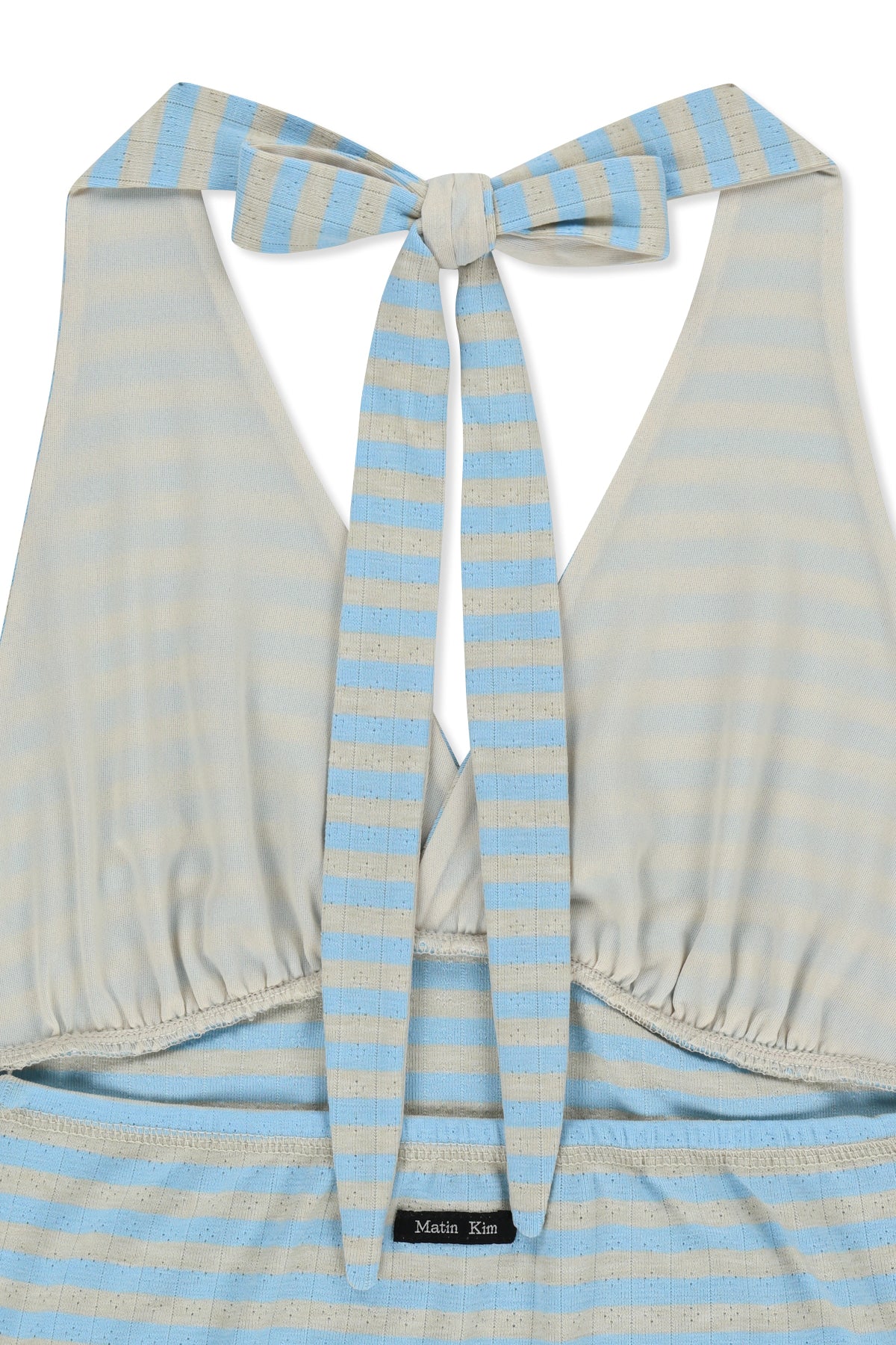 Matin Kim - Striped Halter Neck Top (Light Blue) product image 4 | TRAB K-Fashion Australia