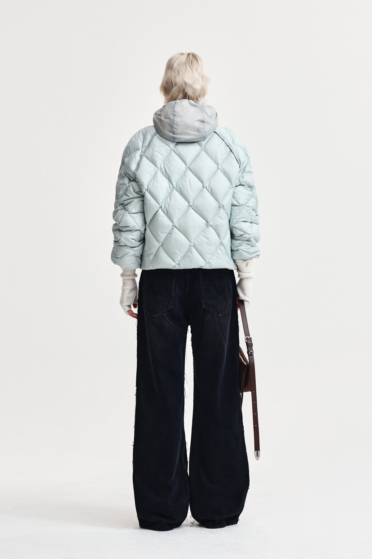 Matin Kim - Quilting Hoody Lightweight Jumper (down Blended) (Mint) product image 7 | TRAB K-Fashion Australia