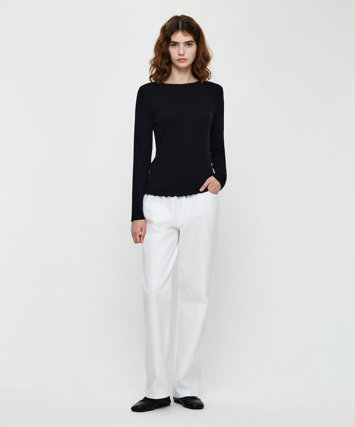 Marithe & Francois Girbaud - Sleeveless Layered Long Sleeve Tee (Black) product image 4 | TRAB K-Fashion Australia