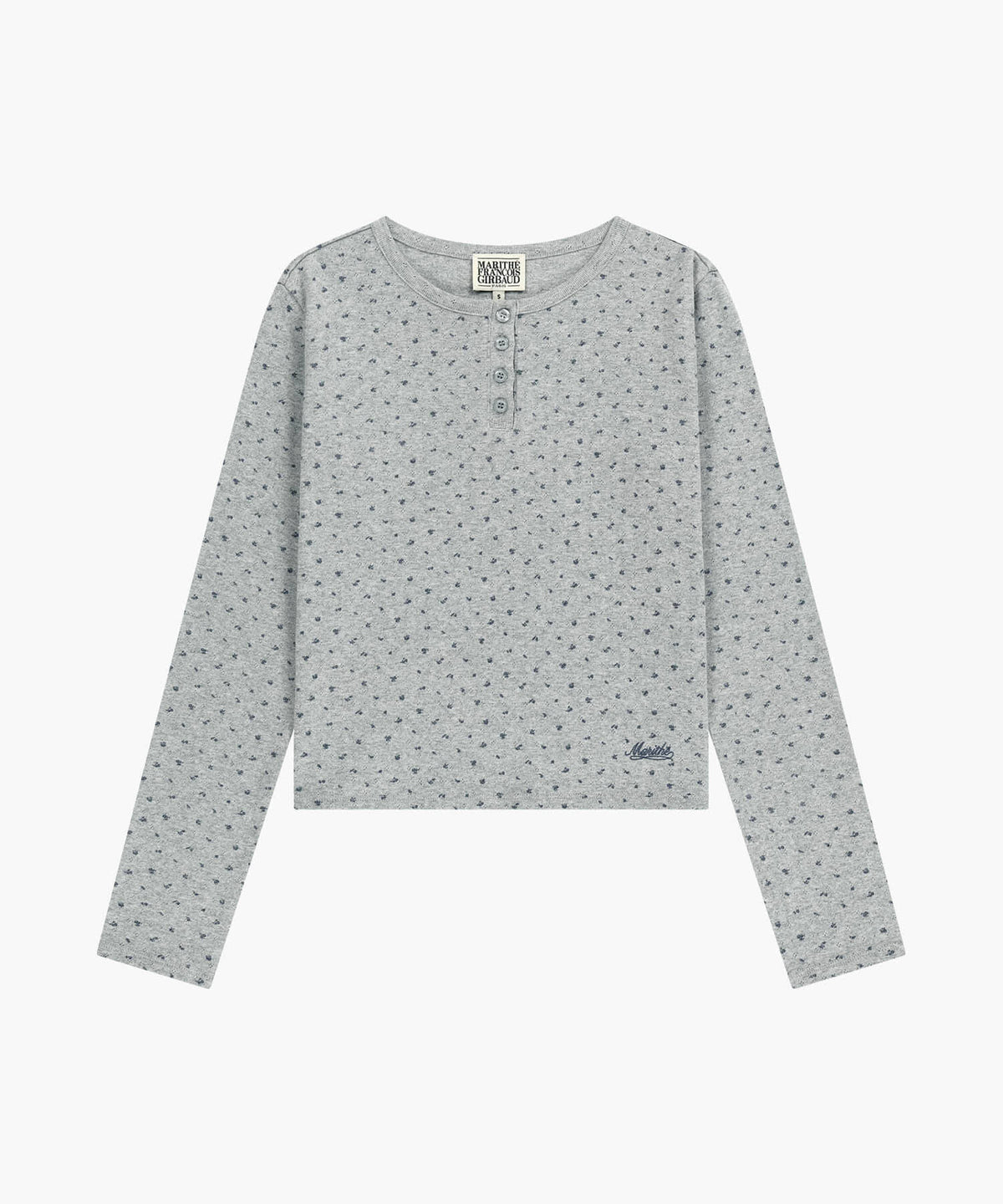 Marithe & Francois Girbaud - Flower Pattern Long Sleeve Tee (Melange Gray) product image 5 | TRAB K-Fashion Australia
