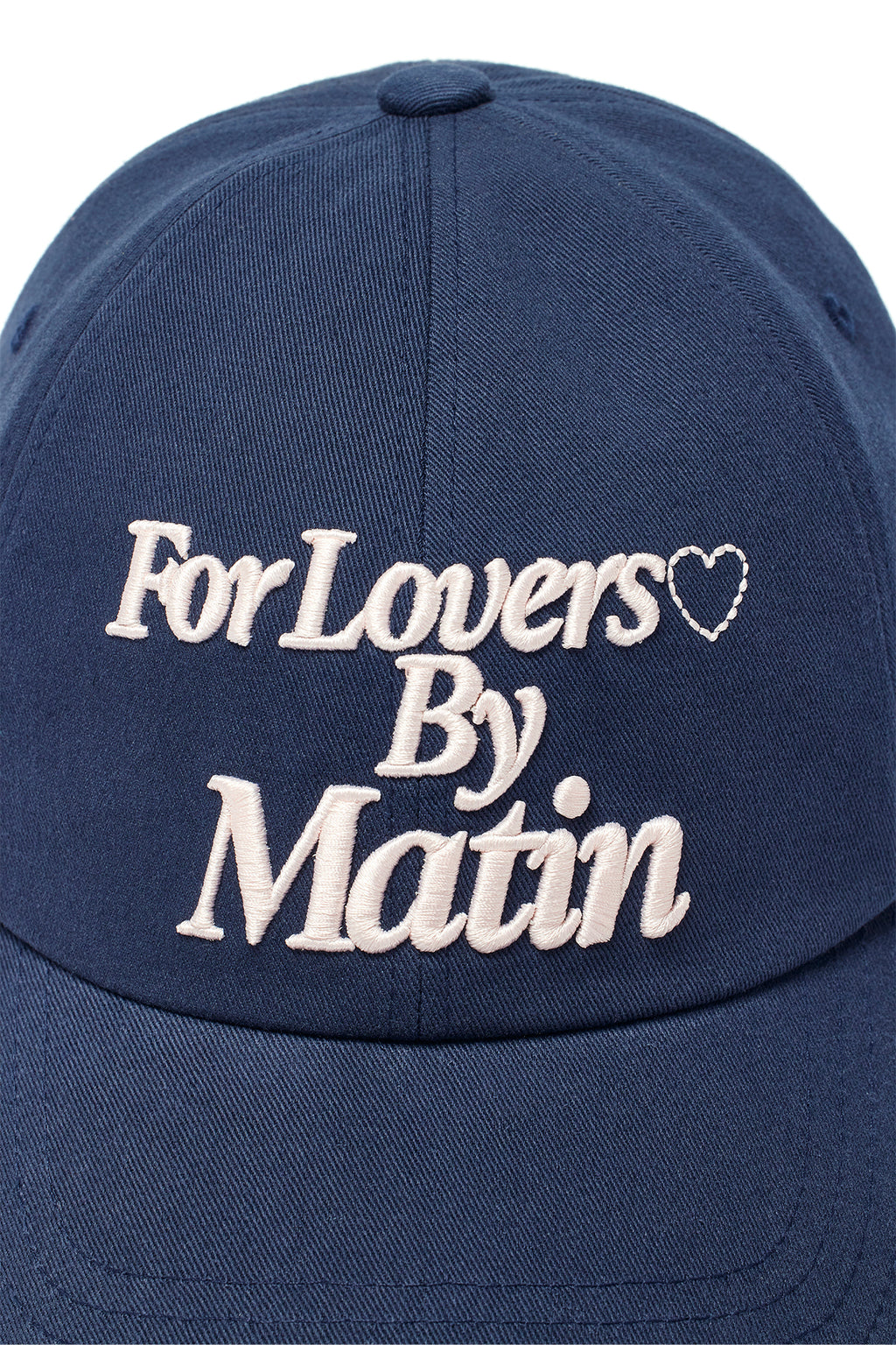 Matin Kim - For Lovers Logo Point Ball Cap (Navy) product image 4 | TRAB K-Fashion Australia