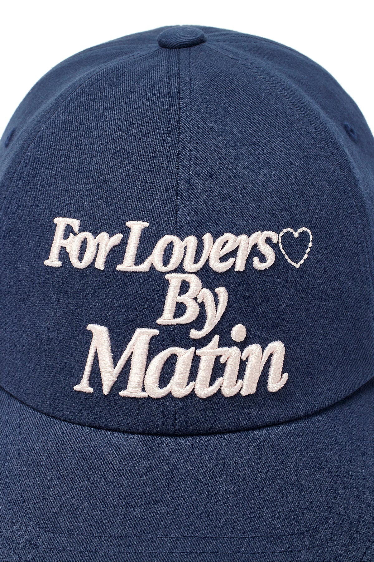 Matin Kim - For Lovers Logo Point Ball Cap (Navy) product image 4 | TRAB K-Fashion Australia