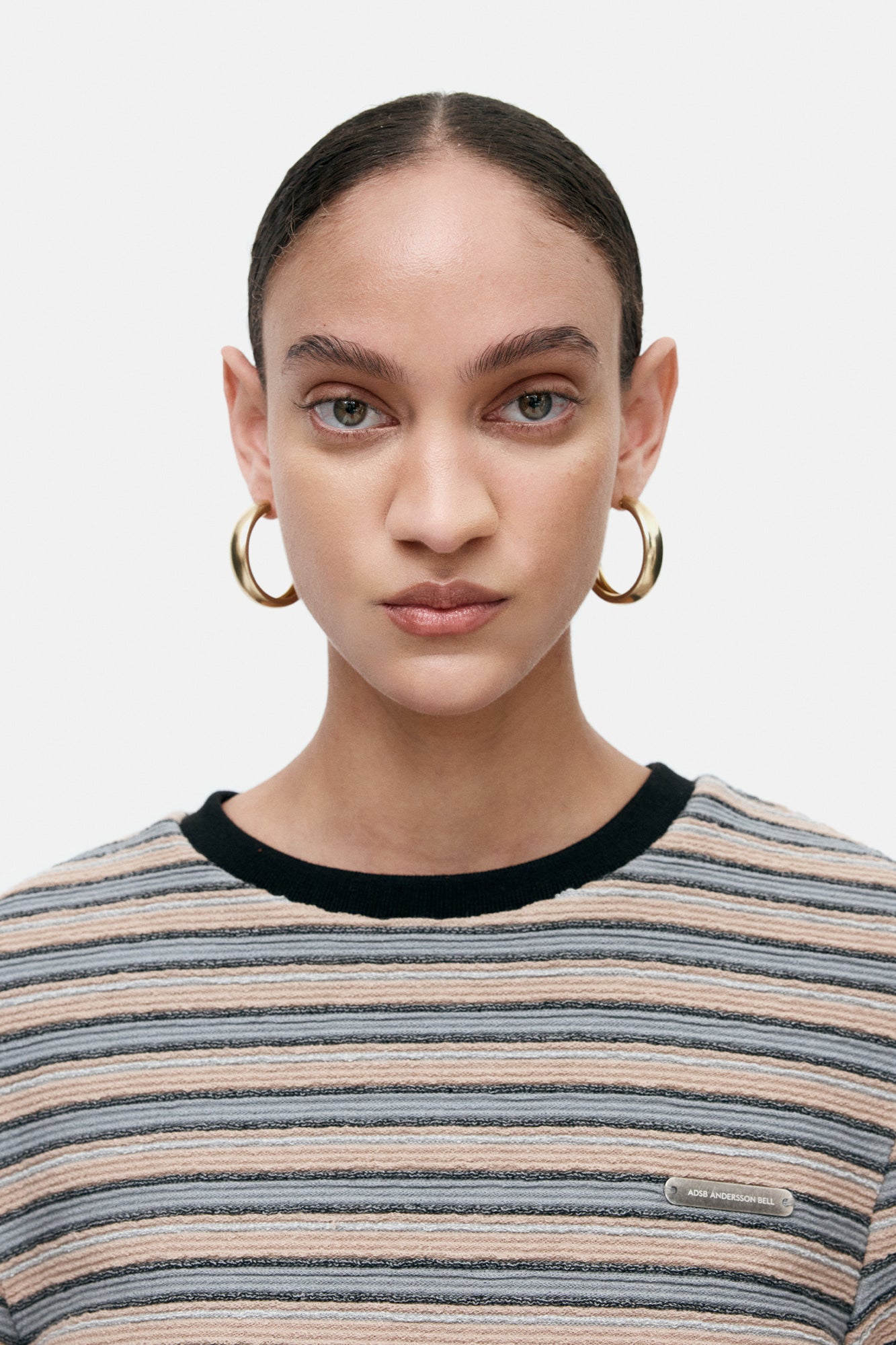 Andersson Bell - Multi Stripe Ls T-Shirts (Beige / Brick) product image 3 | TRAB K-Fashion Australia