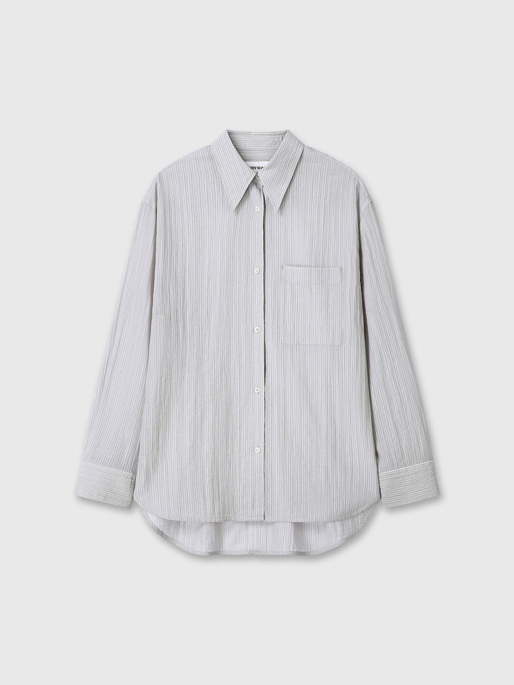 Tonywack - Lyocell Oversized Stripe Shirt (Grey) product image 7 | TRAB K-Fashion Australia