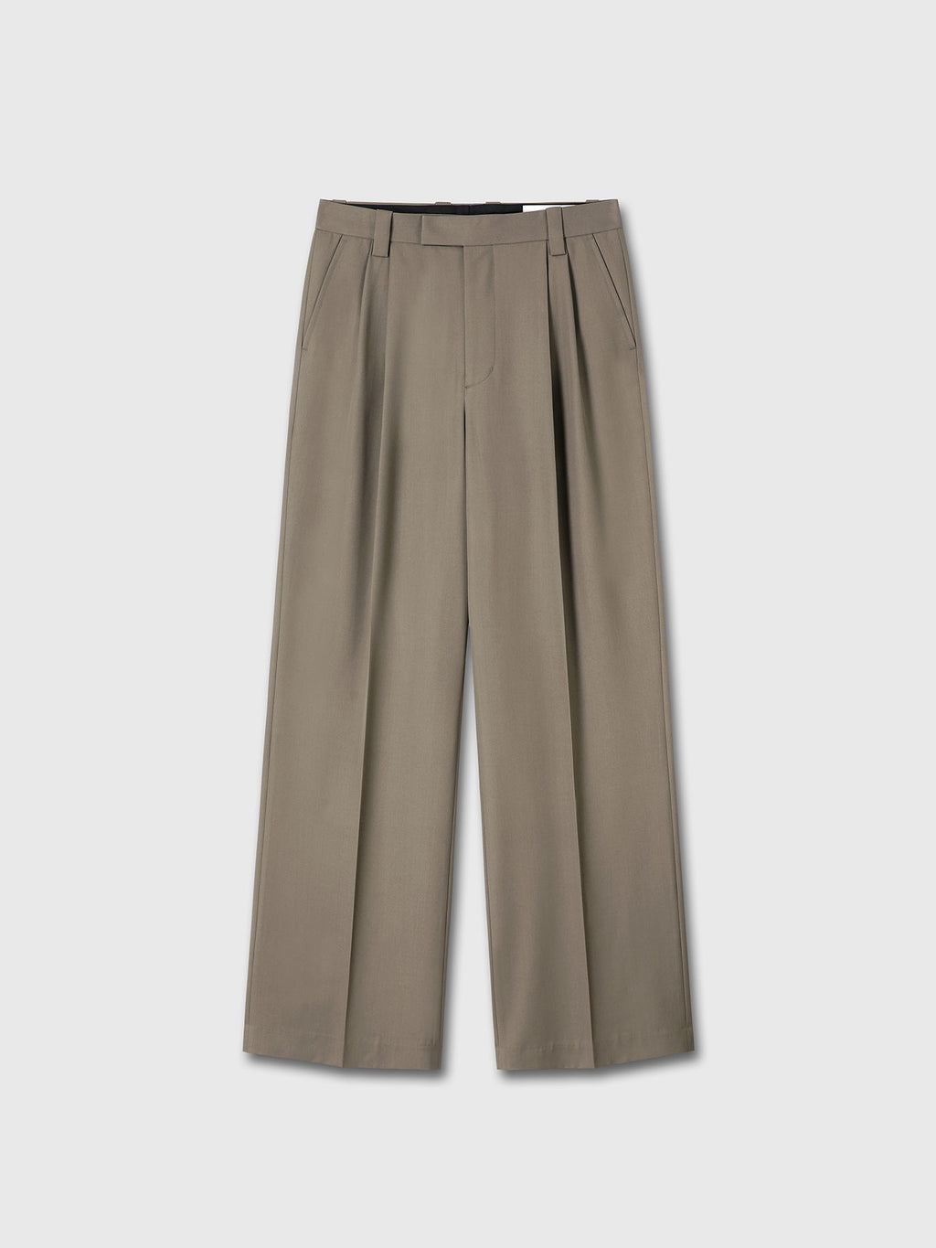 Tonywack - Wool Double Pleats Extra-Wide Trousers (Taupe) product image 9 | TRAB K-Fashion Australia