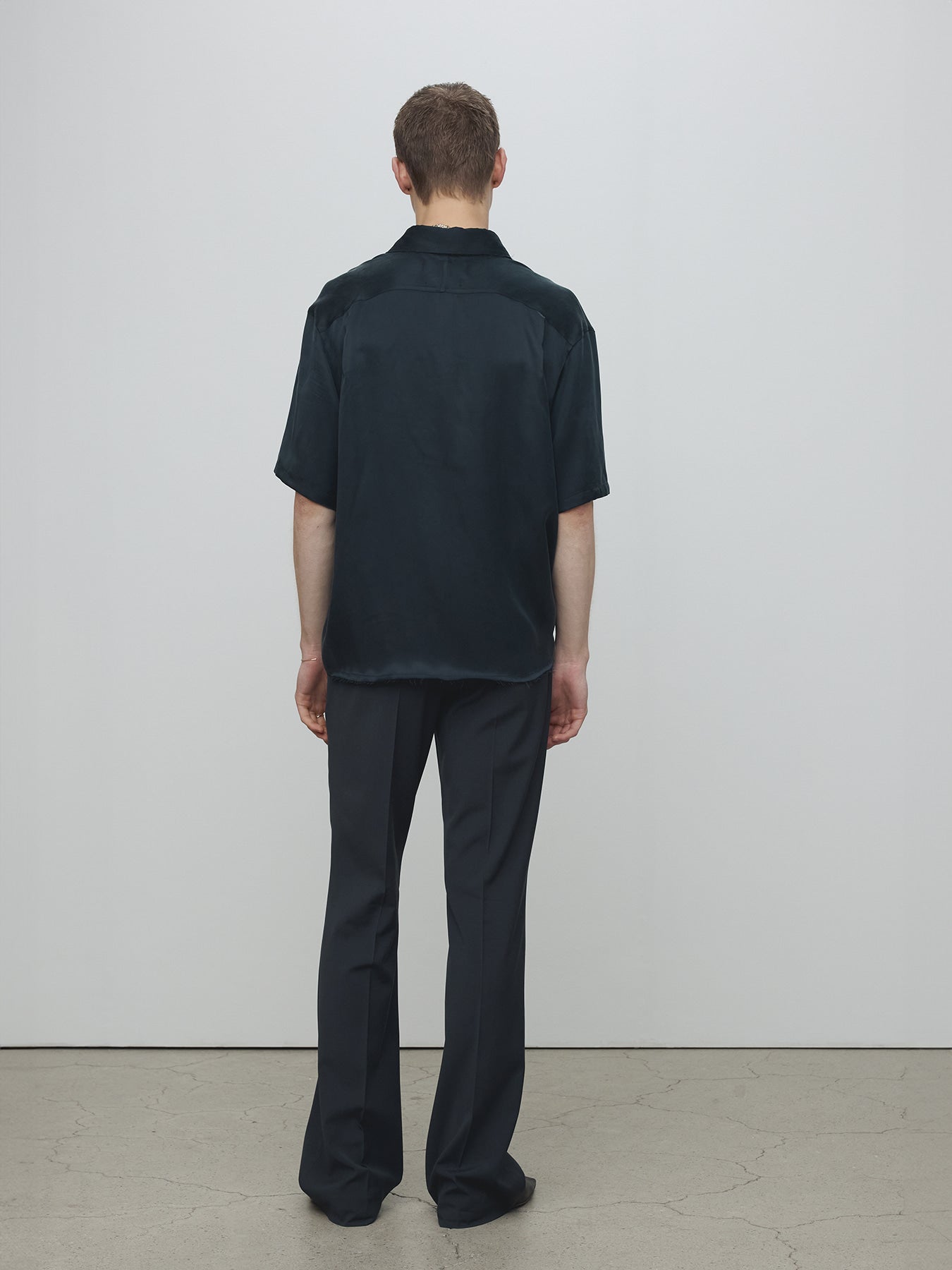 Tonywack - Fluid Cupro Shirt Japanese Fabric (Navy) product image 3 | TRAB K-Fashion Australia
