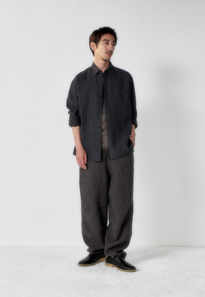 Art if acts - Washed Linen Shirt (Black) product image 1 | TRAB K-Fashion Australia