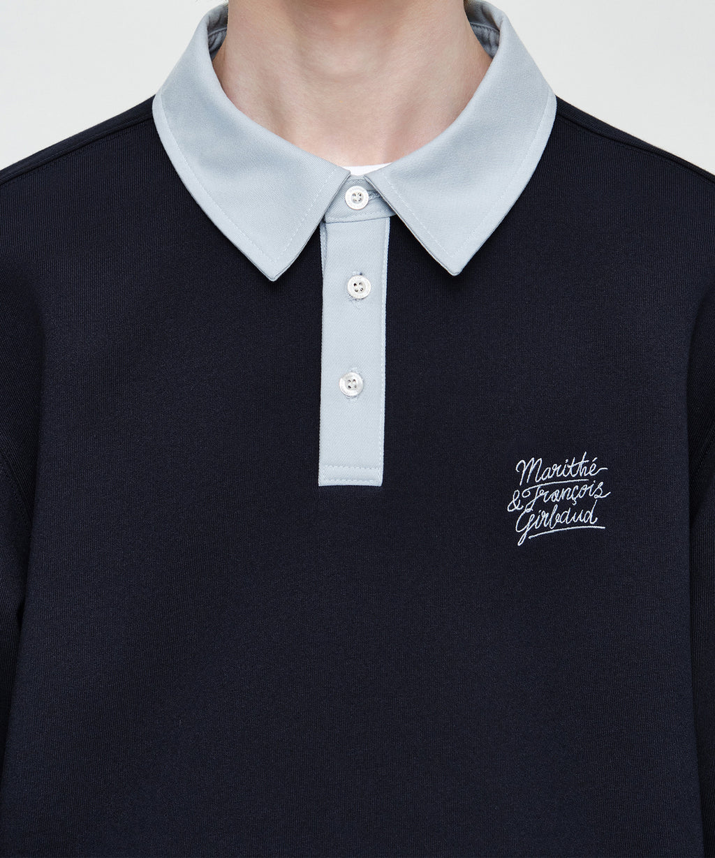 Marithe & Francois Girbaud - Color Block Collar Sweatshirt (Navy) product image 4 | TRAB K-Fashion Australia