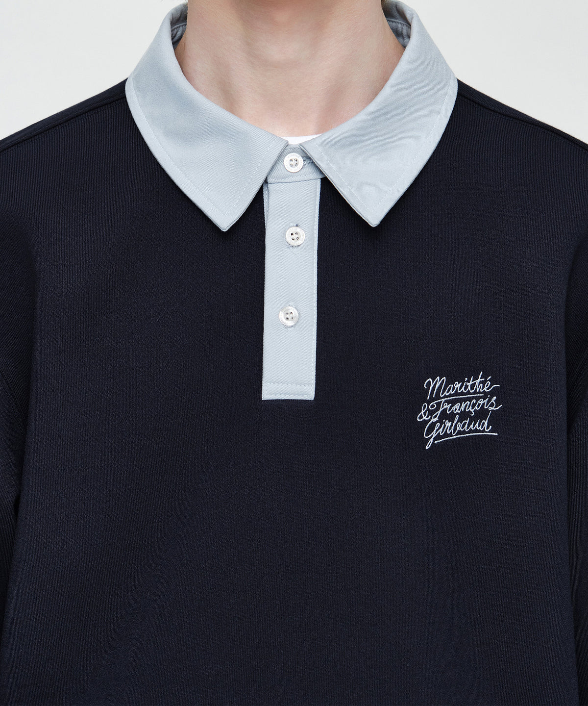 Marithe & Francois Girbaud - Color Block Collar Sweatshirt (Navy) product image 4 | TRAB K-Fashion Australia