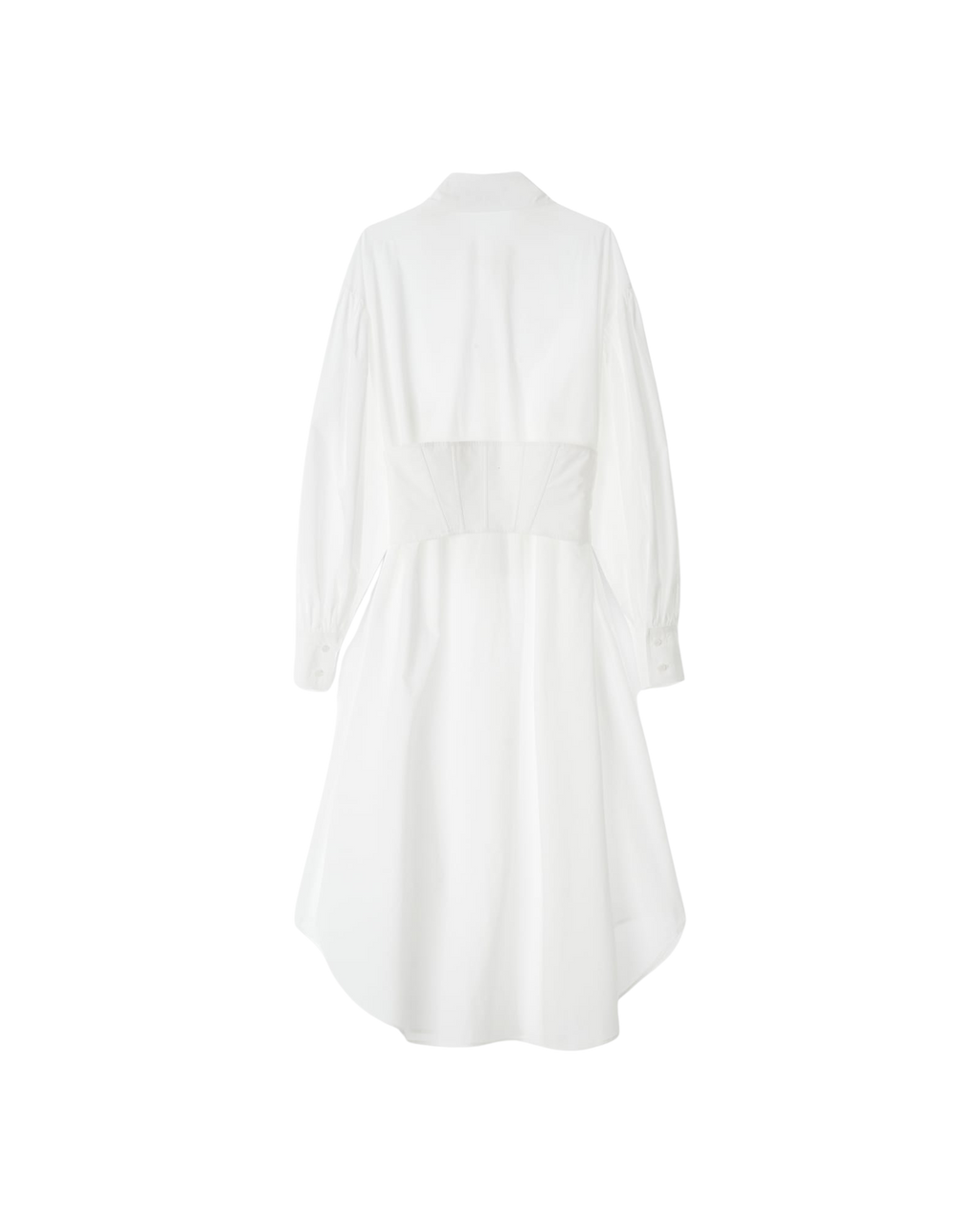 Kimhe Kim - Corset Layered Cotton Maxi Shirt Dress (White) product image 5 | TRAB K-Fashion Australia