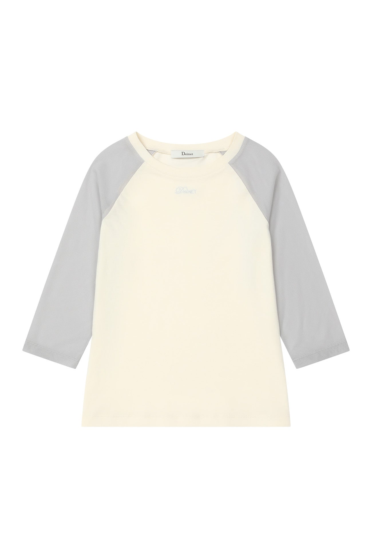 Deinet - Mesh Contrast Raglan Half Sleeve (Light Yellow) product image 10 | TRAB K-Fashion Australia