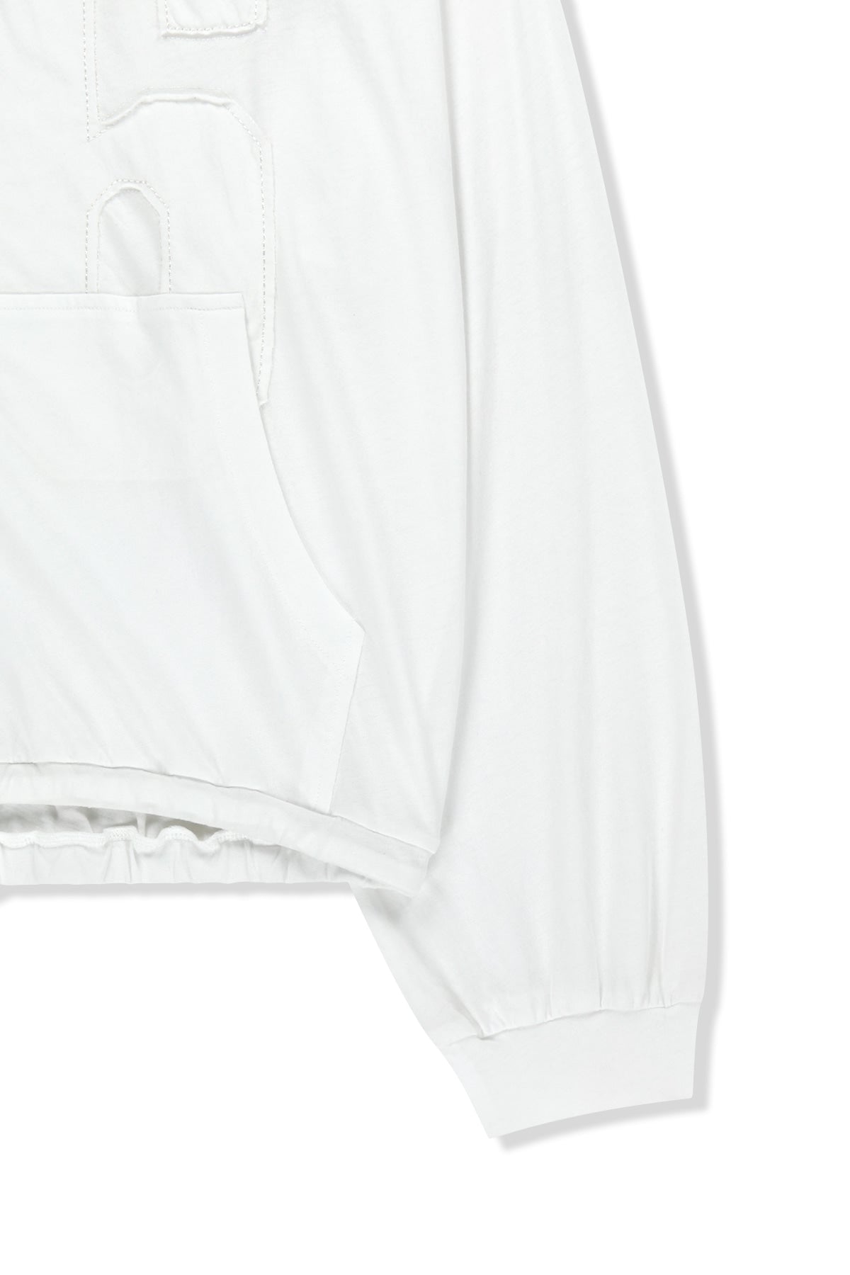Matin Kim - Matin 16 Applique Logo Hoody Zip Up (White) product image 5 | TRAB K-Fashion Australia