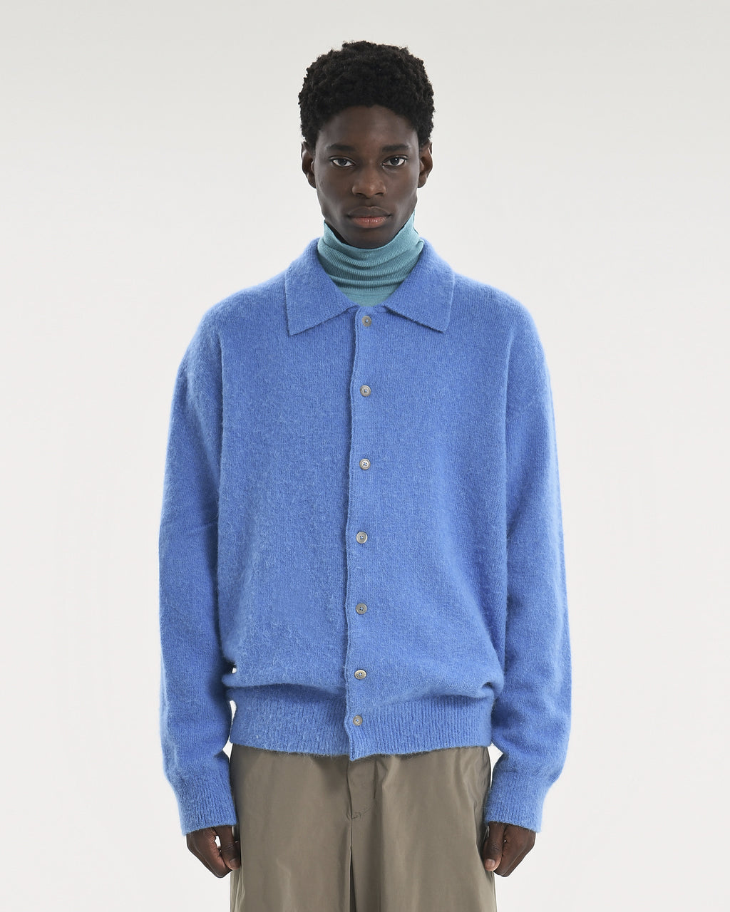Brownyard - Alpaca Collar Cardigan (Blue) product image 1 | TRAB K-Fashion Australia