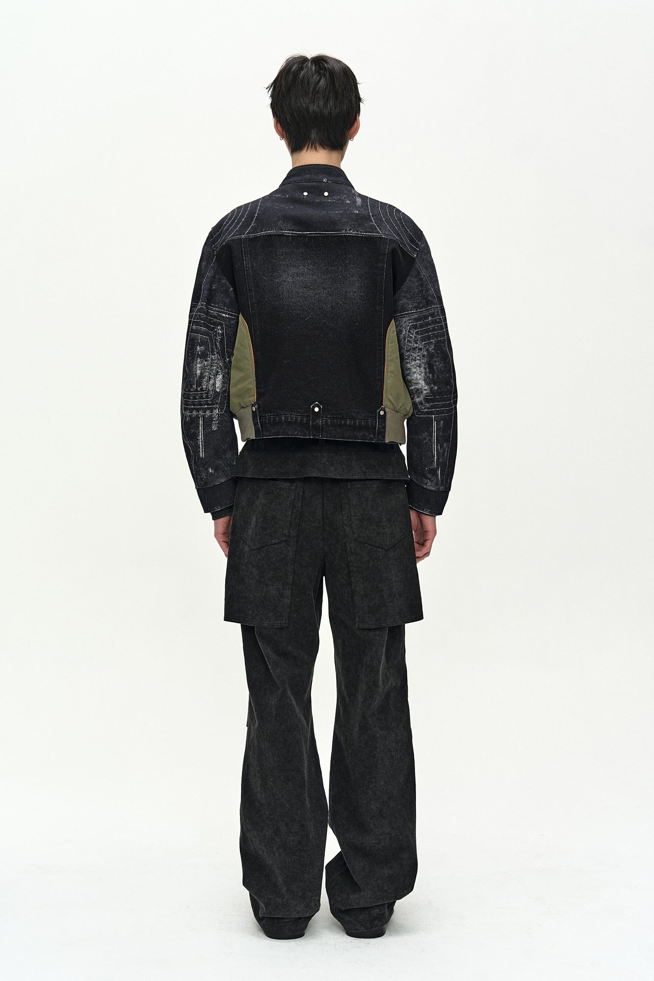 Andersson Bell - Raptor Three Layered Wide-Leg Trousers (black) (Black) product image 5 | TRAB K-Fashion Australia