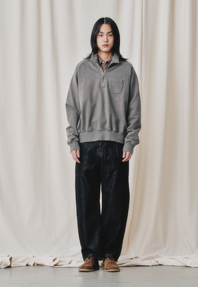 Art if acts - Garment Dyed Half Zipup Sweat (Mud Brown) product image 3 | TRAB K-Fashion Australia