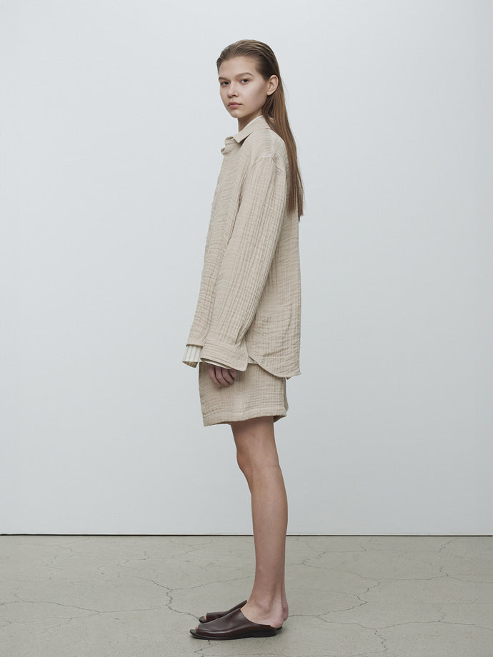 Tonywack - Double Weave Linen Shirt (French Beige) product image 2 | TRAB K-Fashion Australia