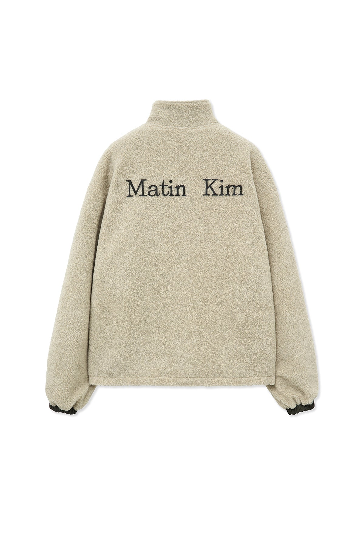 Matin Kim - Reversible Sherpa Zip Up (Light Beige) product image 3 | TRAB K-Fashion Australia