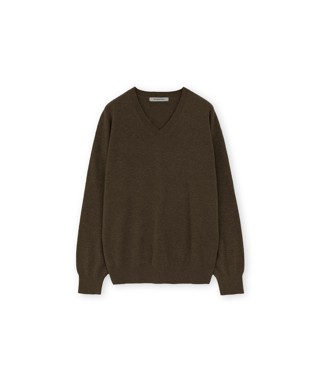 Brownyard - Extra Super Fine V Neck Knit (Brown) product image 1 | TRAB K-Fashion Australia