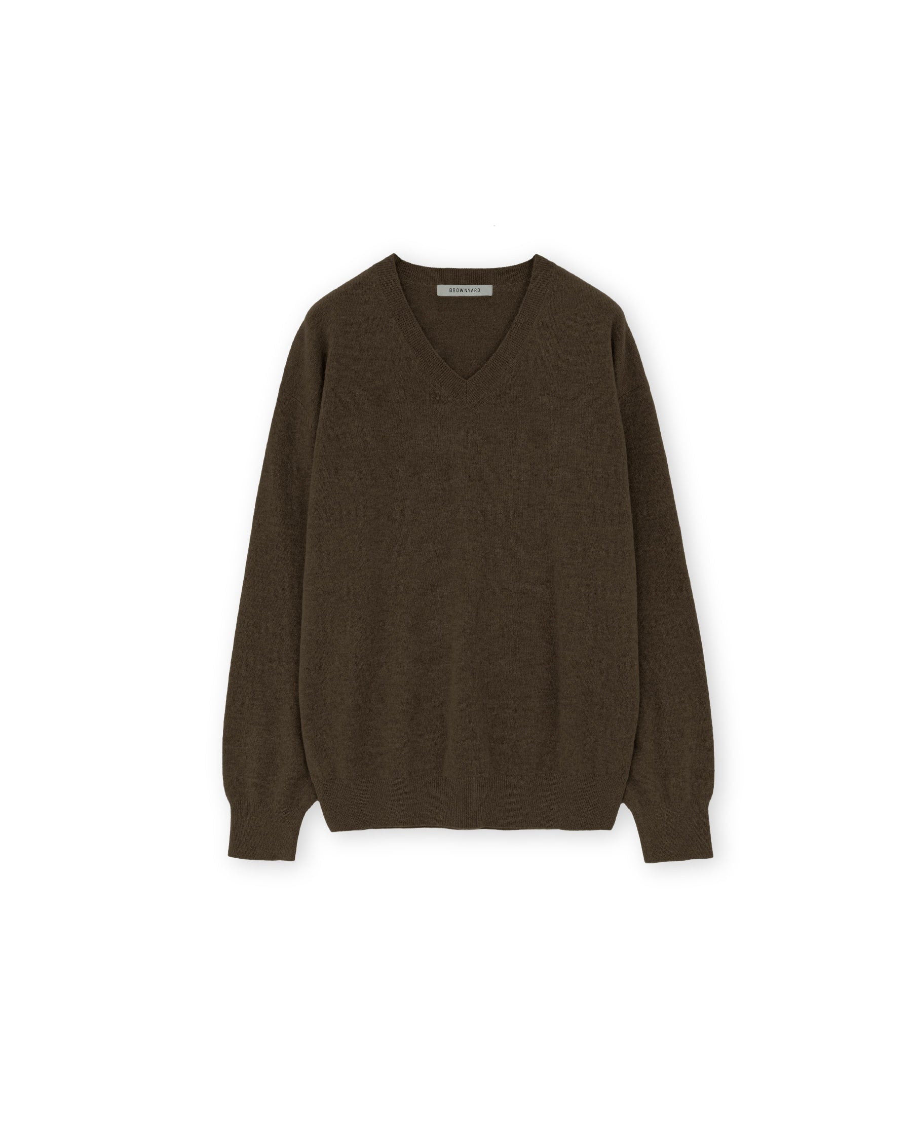Brownyard - Extra Super Fine V Neck Knit (Brown) product image 1 | TRAB K-Fashion Australia