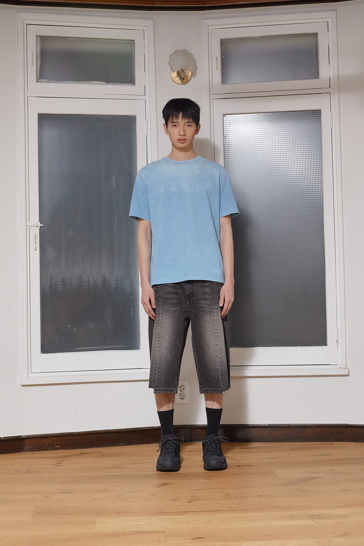 Matin Kim - Dying Point Logo Top (Blue) product image 11 | TRAB K-Fashion Australia