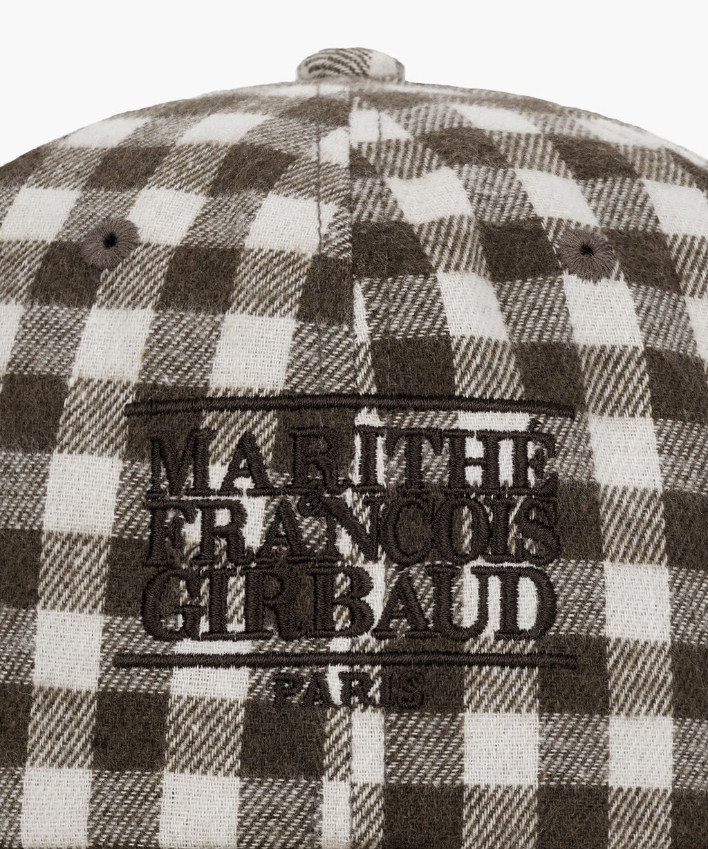 Marithe & Francois Girbaud - Small Classic Logo Check Flat Brim Cap (Brown) product image 3 | TRAB K-Fashion Australia