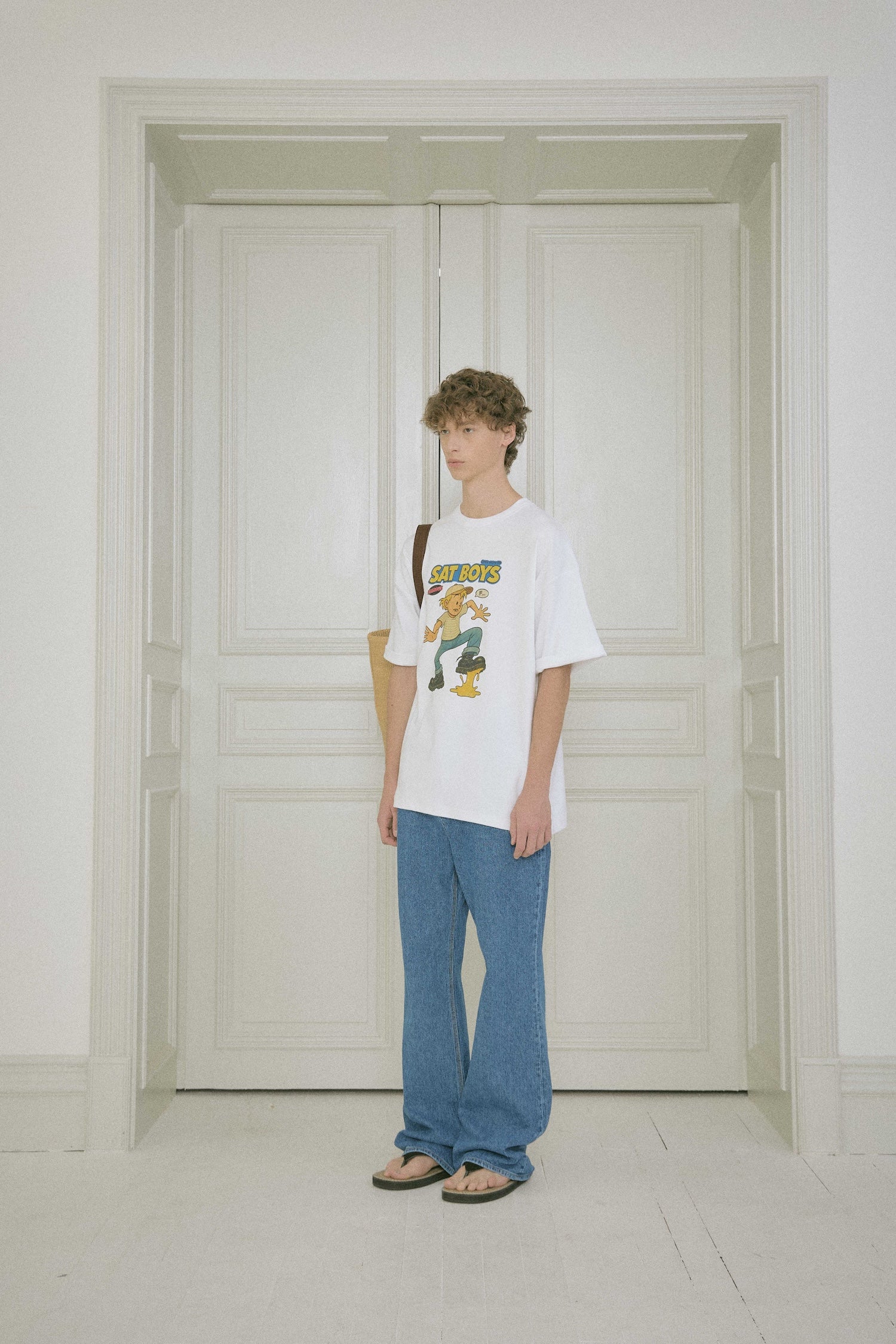 Stu - Stripe Denim Pants Mid (Blue) product image 2 | TRAB K-Fashion Australia