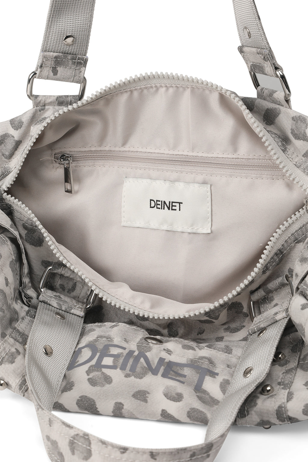 Deinet - Logo Leopard Duffle Mini Bag (Grey) product image 13 | TRAB K-Fashion Australia