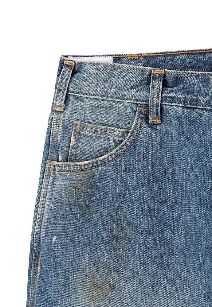 Art if acts - Oil Washed Denim Carpenter Pants (Mid Blue) product image 11 | TRAB K-Fashion Australia