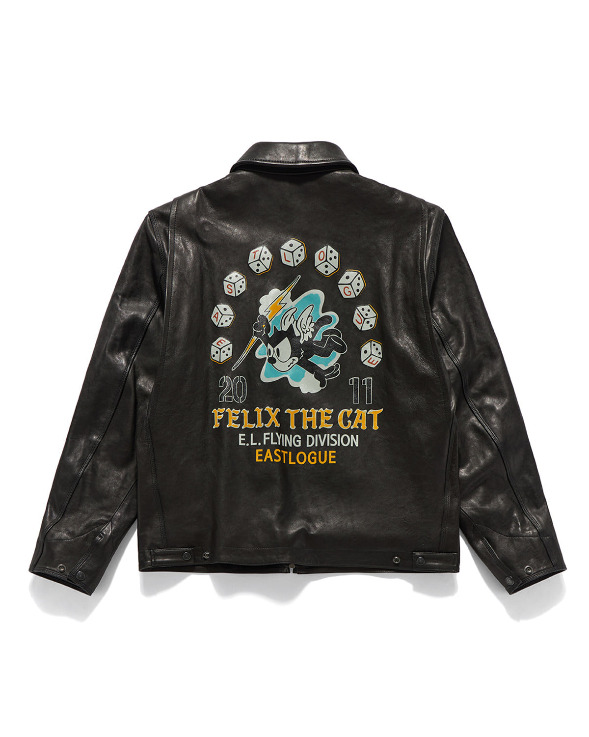 Eastlogue - Vintage Lightning Felix Leather Jacket (Black) product image 1 | TRAB K-Fashion Australia