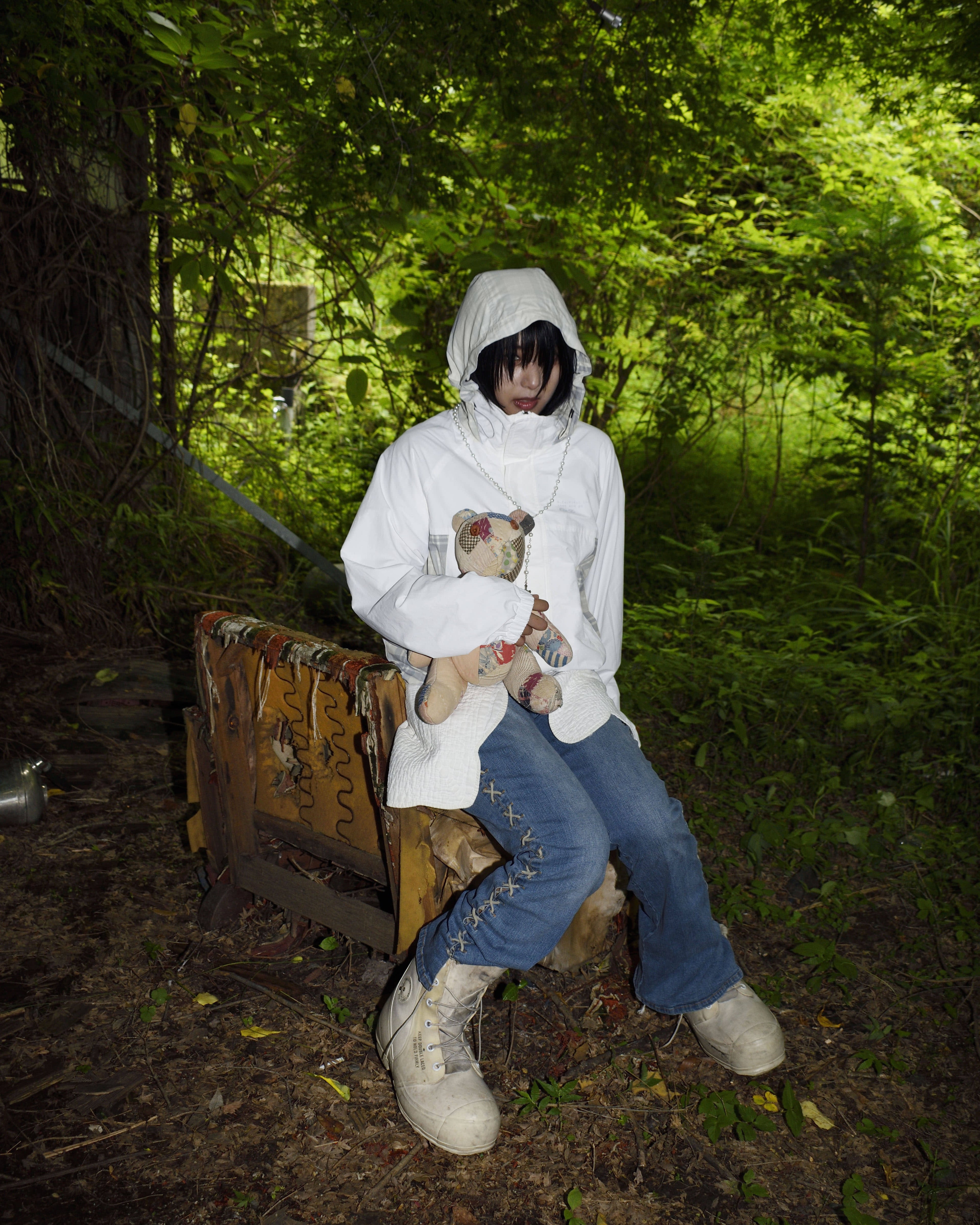 San San Gear - San San X B.E Check Jacket (White) product image 1 | TRAB K-Fashion Australia