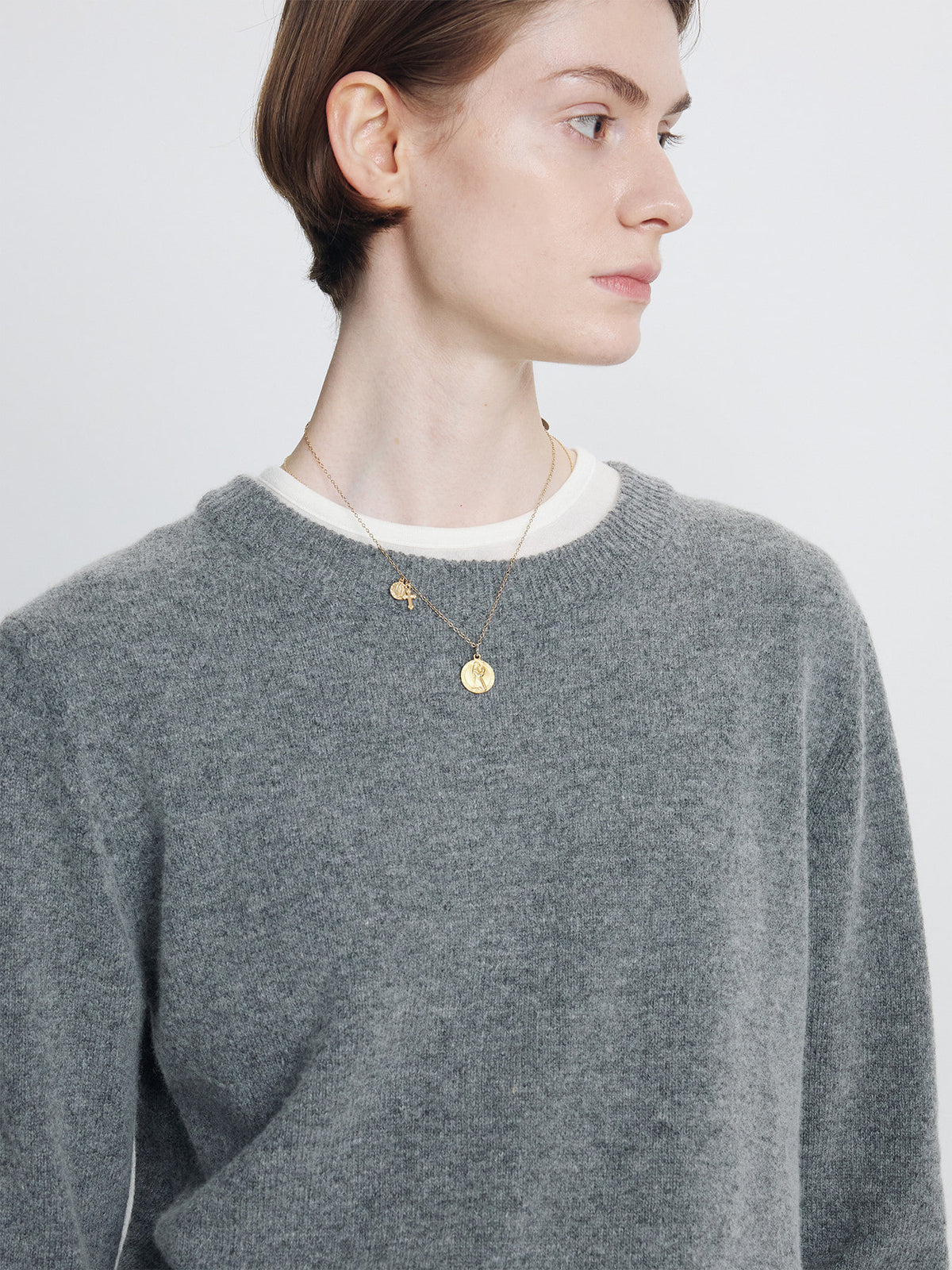 Tonywack - Wool Blend Crew-Neck Knit (Grey) product image 4 | TRAB K-Fashion Australia