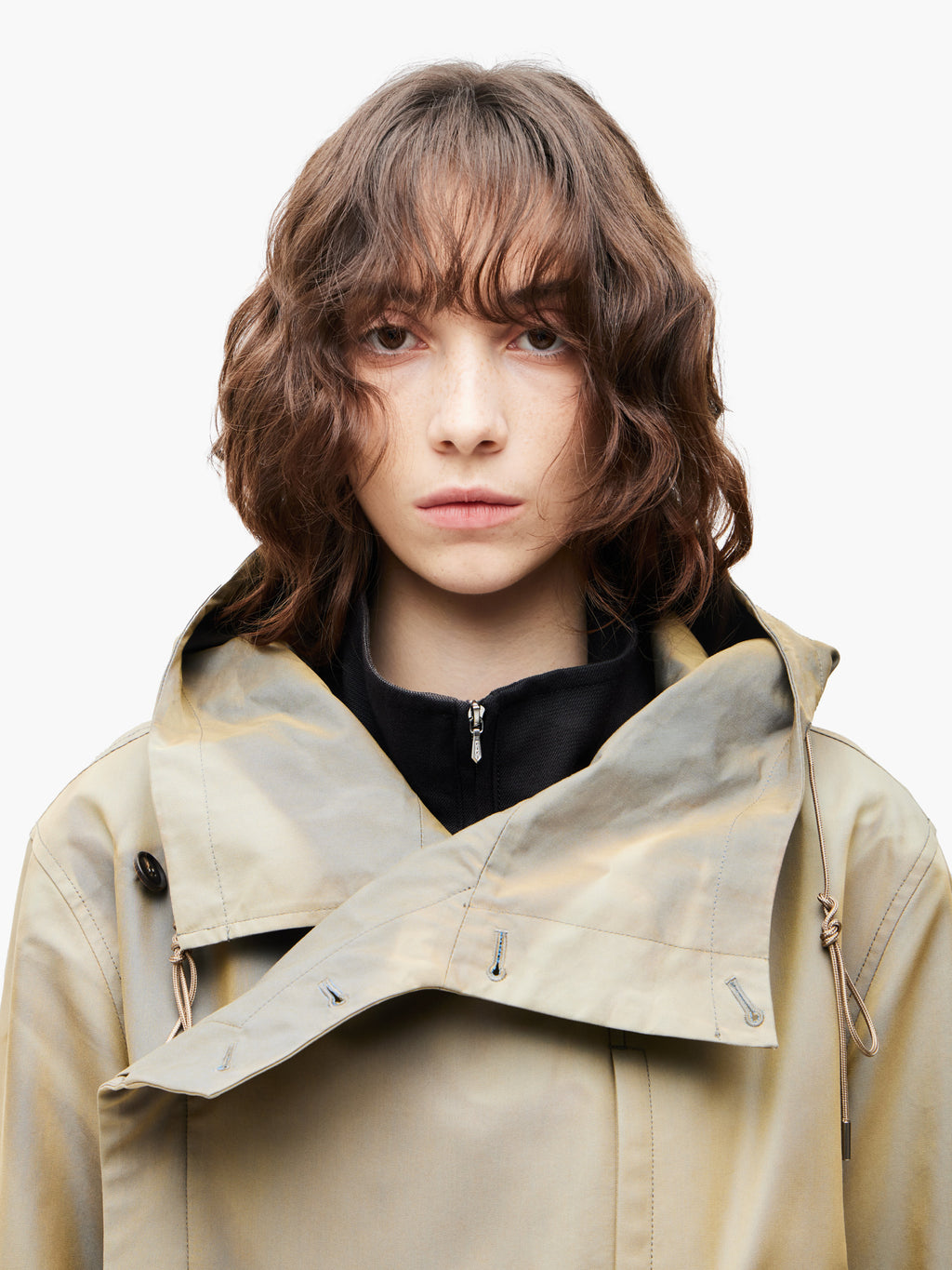Jiyong Kim - Sun-Bleached Asymmetric Front Jacket (Beige) product image 6 | TRAB K-Fashion Australia
