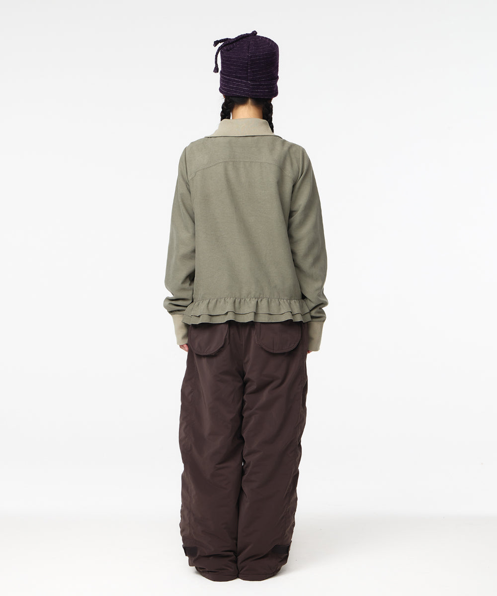 Coyseio - Tone-Mix Shirring Hem Jacket (Light Green) product image 9 | TRAB K-Fashion Australia