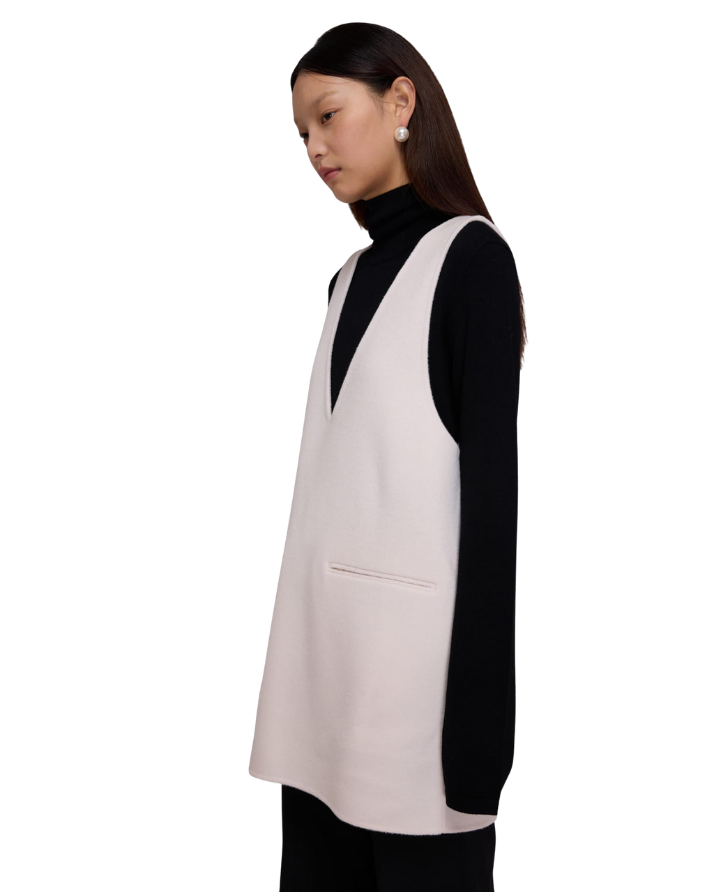 Kimhe Kim - Double Faced Chain Embellishment Sleeveless Vest (Cream) product image 6 | TRAB K-Fashion Australia