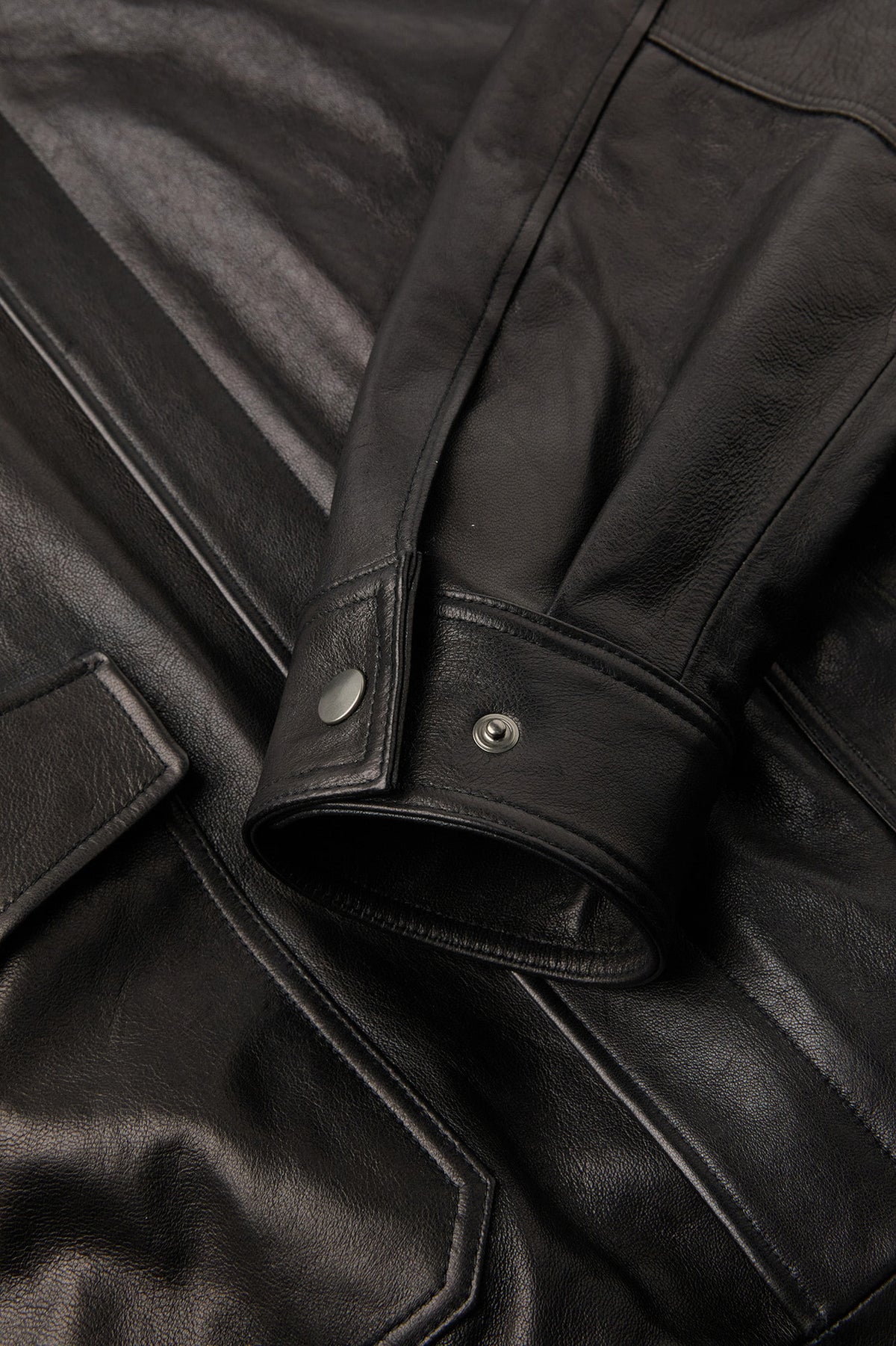Coor - Vegetable Leather A-2 Jacket (Black) product image 6 | TRAB K-Fashion Australia