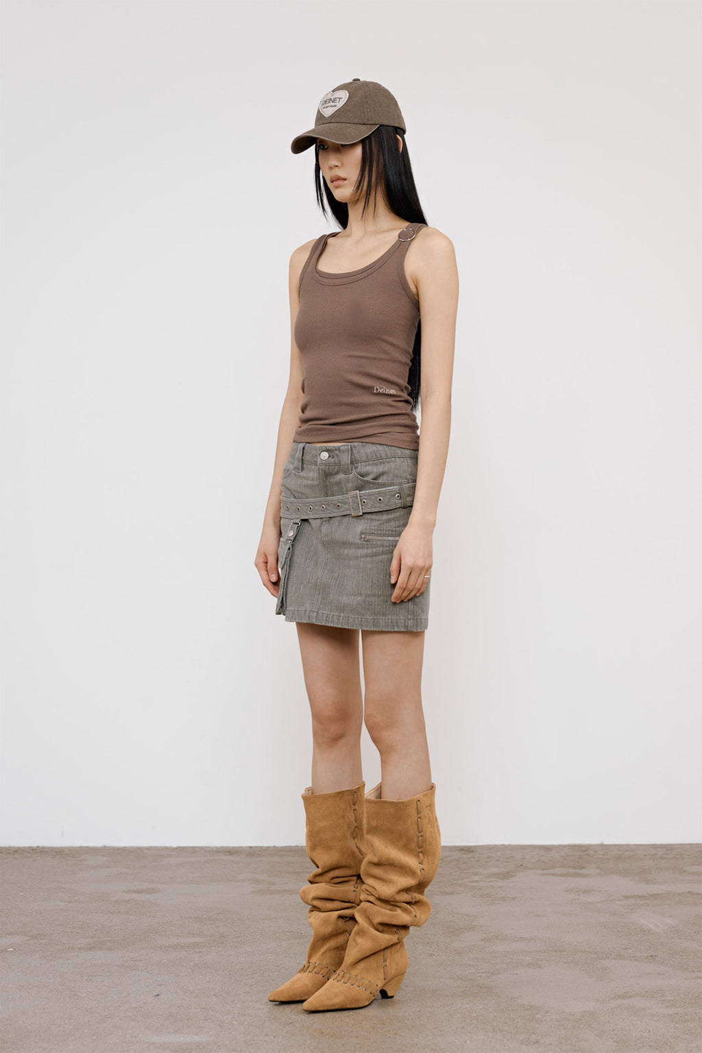 Deinet - Layered Ring Sleeveless (Brown) product image 2 | TRAB K-Fashion Australia