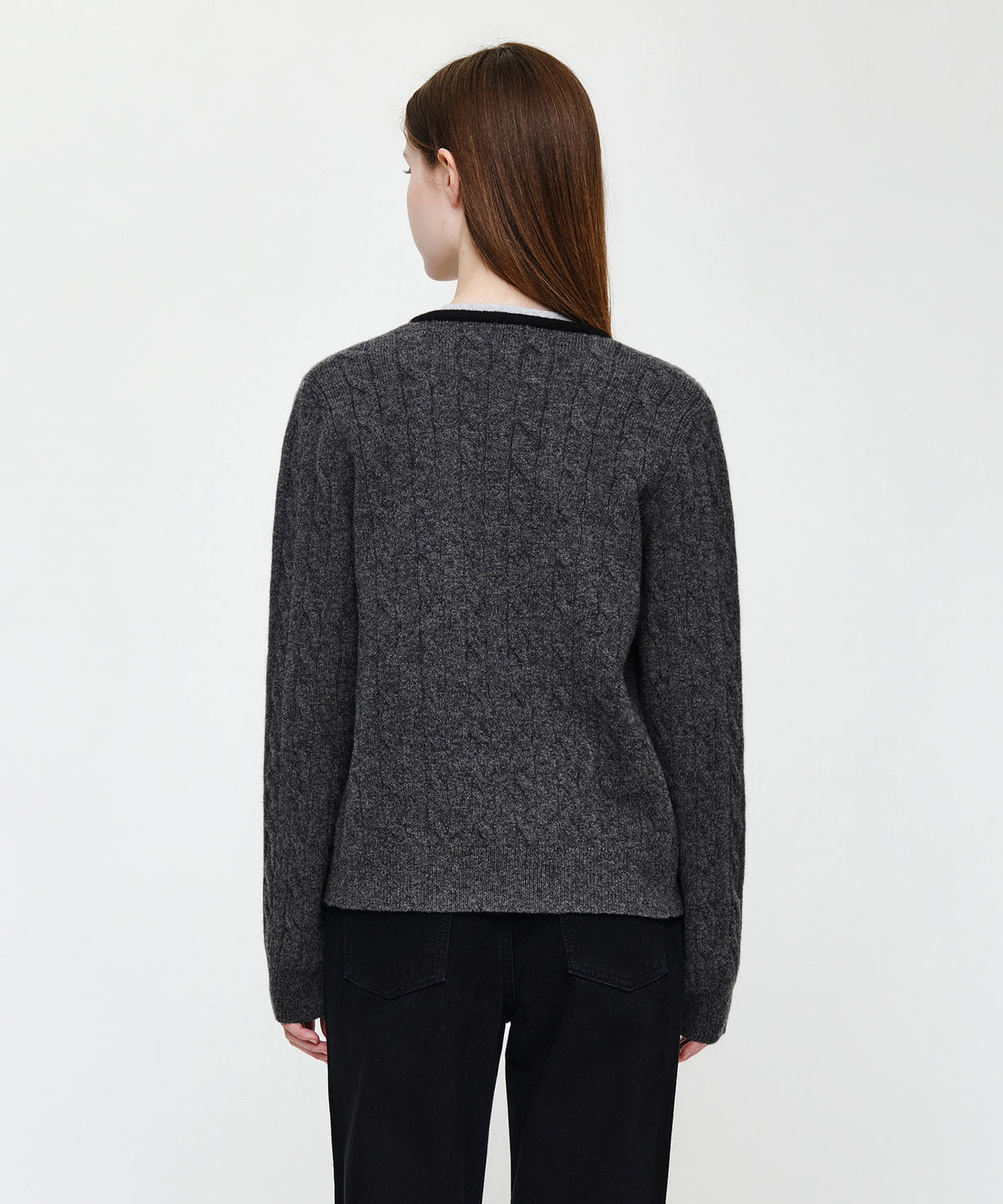 Marithe & Francois Girbaud - Ribbon Cardigan (Charcoal) product image 3 | TRAB K-Fashion Australia