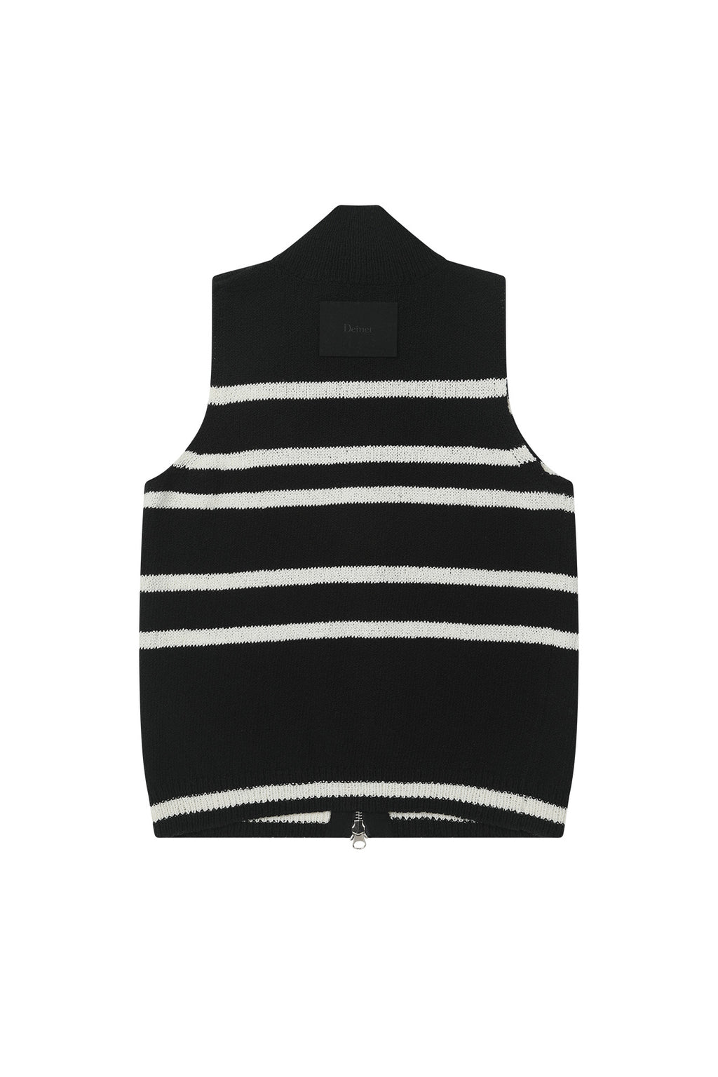 Deinet - Stripe Knit Vest Zip Up (Black) product image 2 | TRAB K-Fashion Australia