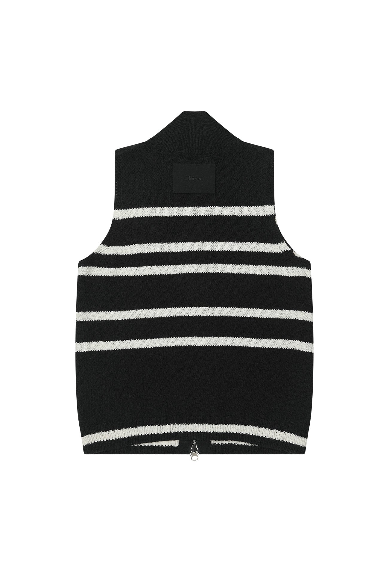 Deinet - Stripe Knit Vest Zip Up (Black) product image 2 | TRAB K-Fashion Australia