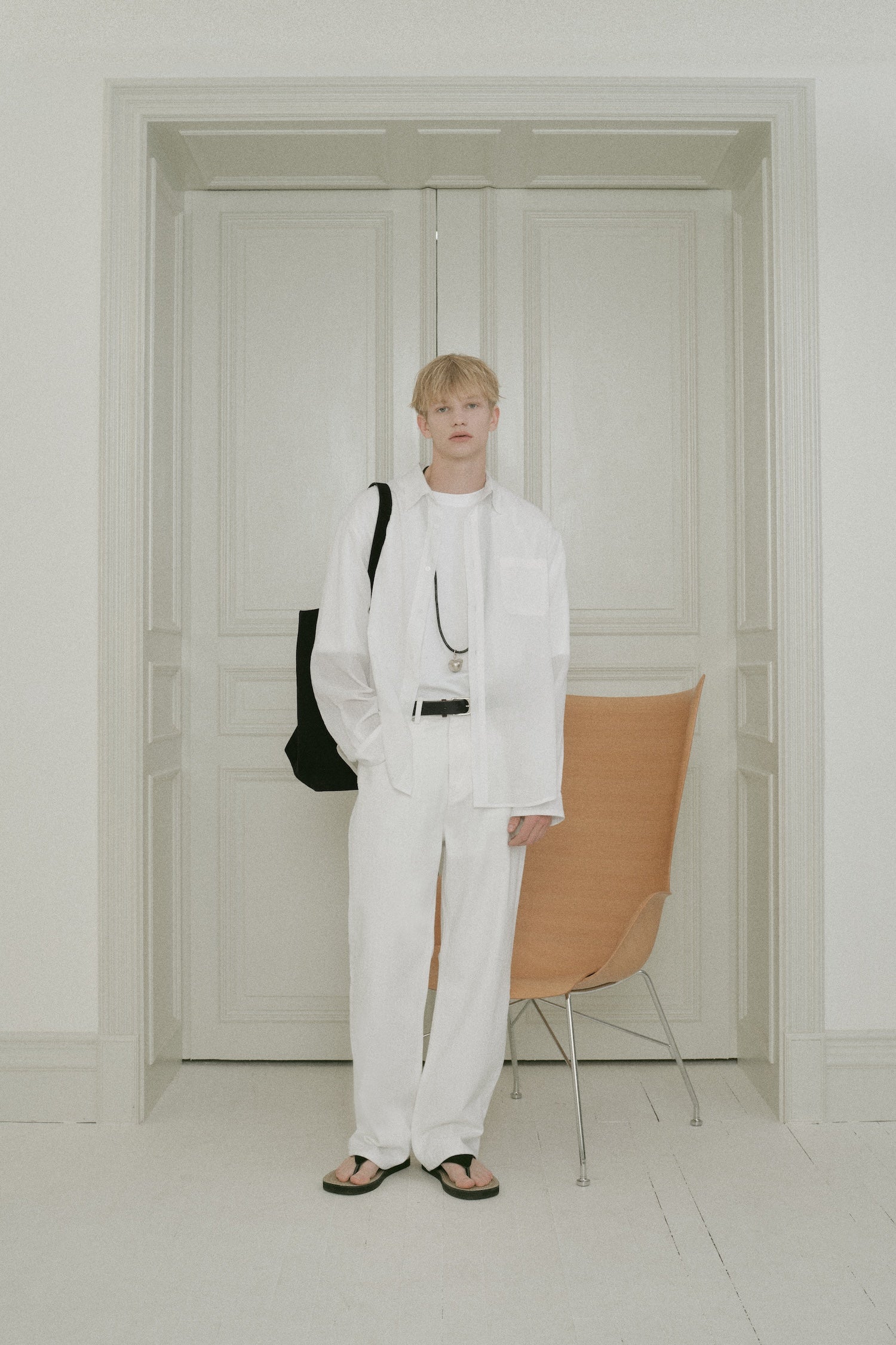 Stu - Embo Stripe Denim Pants (White) product image 6 | TRAB K-Fashion Australia