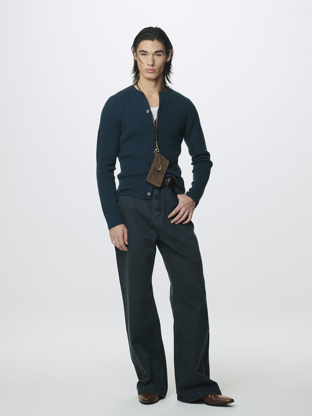 Tonywack - Wide-Leg Denim Jeans (Faded Carbon) product image 2 | TRAB K-Fashion Australia