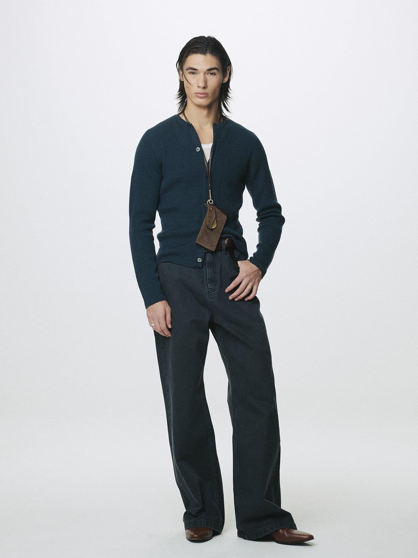 Tonywack - Wide-Leg Denim Jeans (Faded Carbon) product image 2 | TRAB K-Fashion Australia