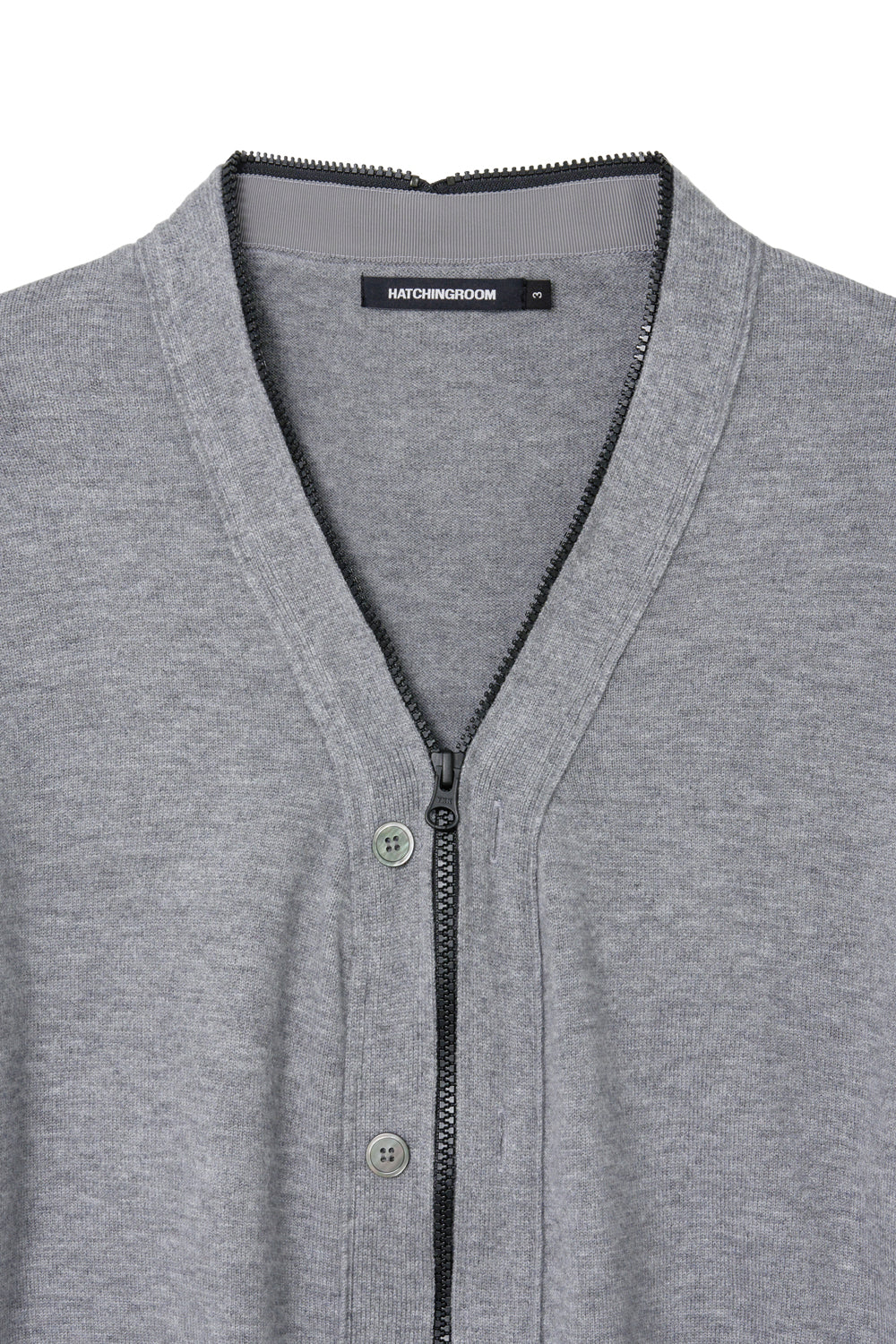 Hatchingroom - Zip Cardigan (Grey) product image 3 | TRAB K-Fashion Australia