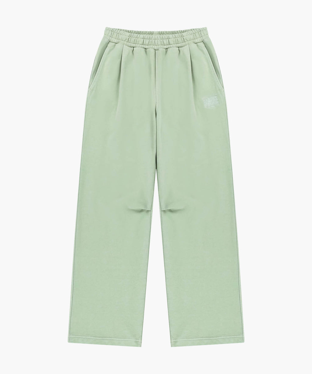 Marithe & Francois Girbaud - Outline Classic Logo Dyeing Tuck Wide Sweat Pants (Mint) product image 6 | TRAB K-Fashion Australia