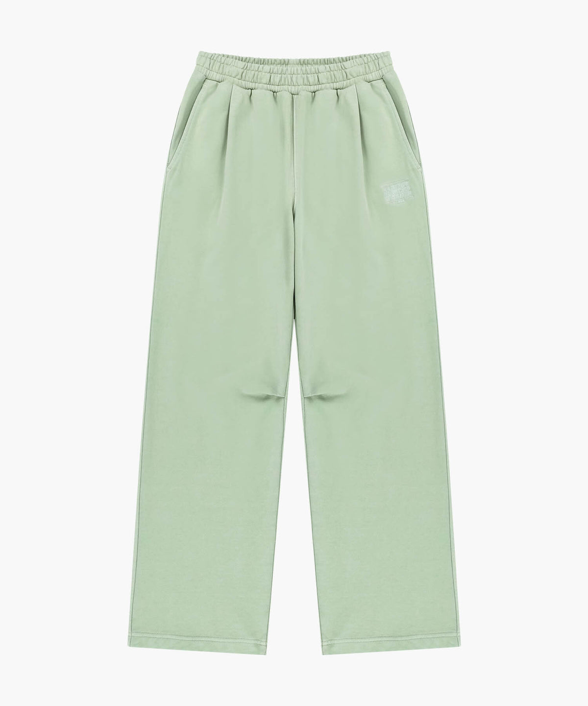 Marithe & Francois Girbaud - Outline Classic Logo Dyeing Tuck Wide Sweat Pants (Mint) product image 6 | TRAB K-Fashion Australia