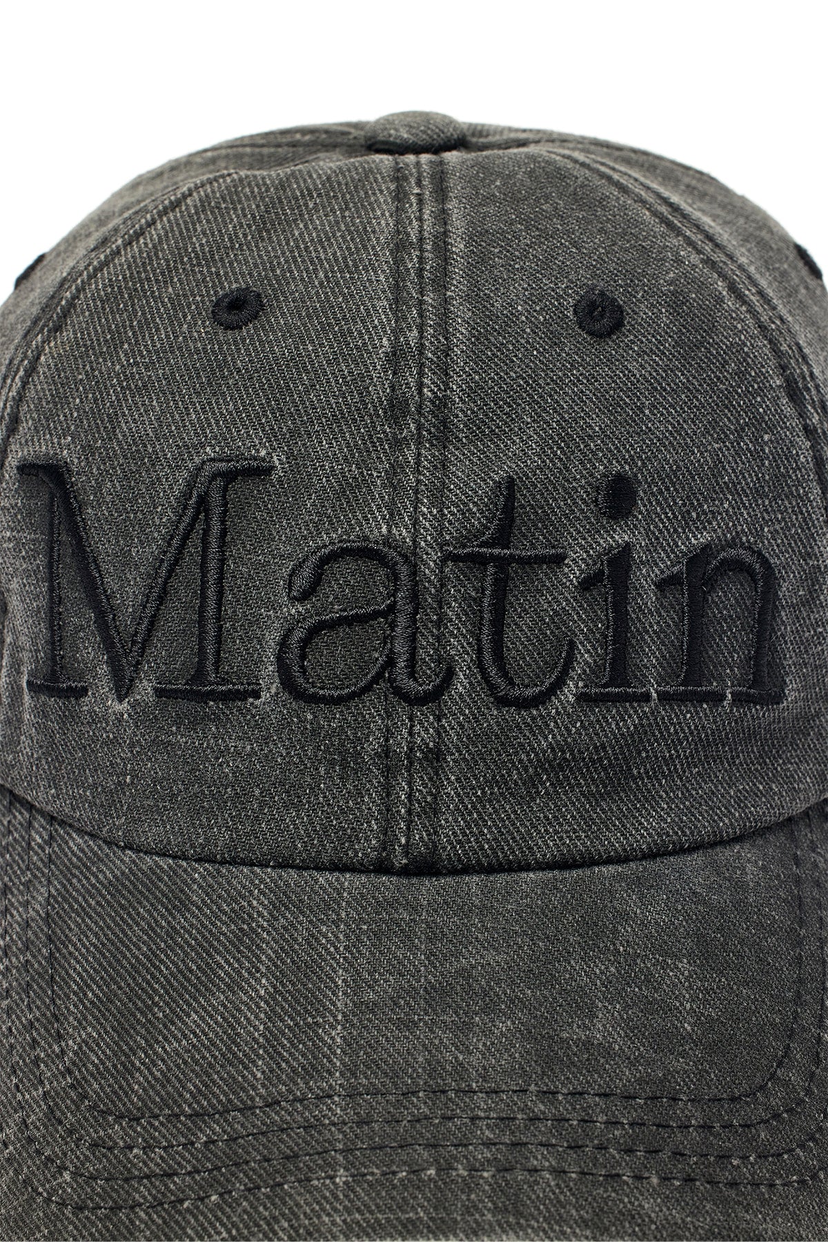 Matin Kim - Matin Logo Washed Ball Cap (Black) product image 5 | TRAB K-Fashion Australia