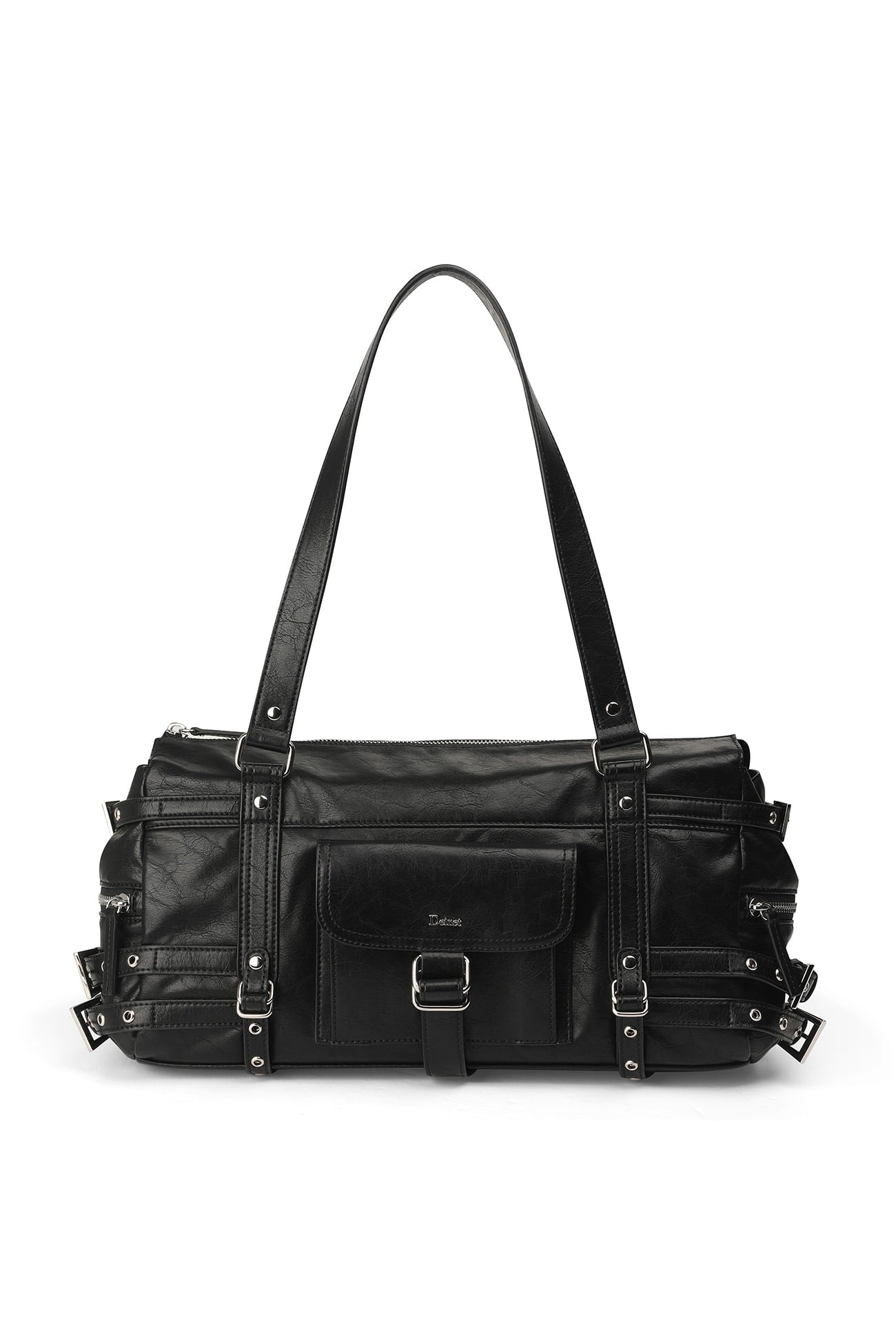 Deinet - Belted Pocket Shoulder Bag (Black) product image 2 | TRAB K-Fashion Australia