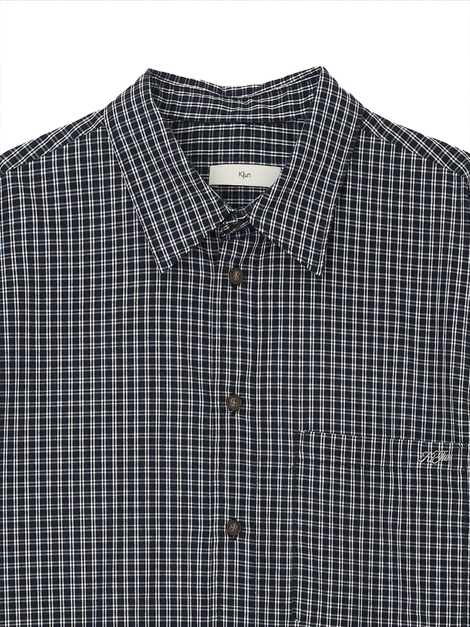 Kijun - Ivy Classic Check Shirt (Navy) product image 9 | TRAB K-Fashion Australia
