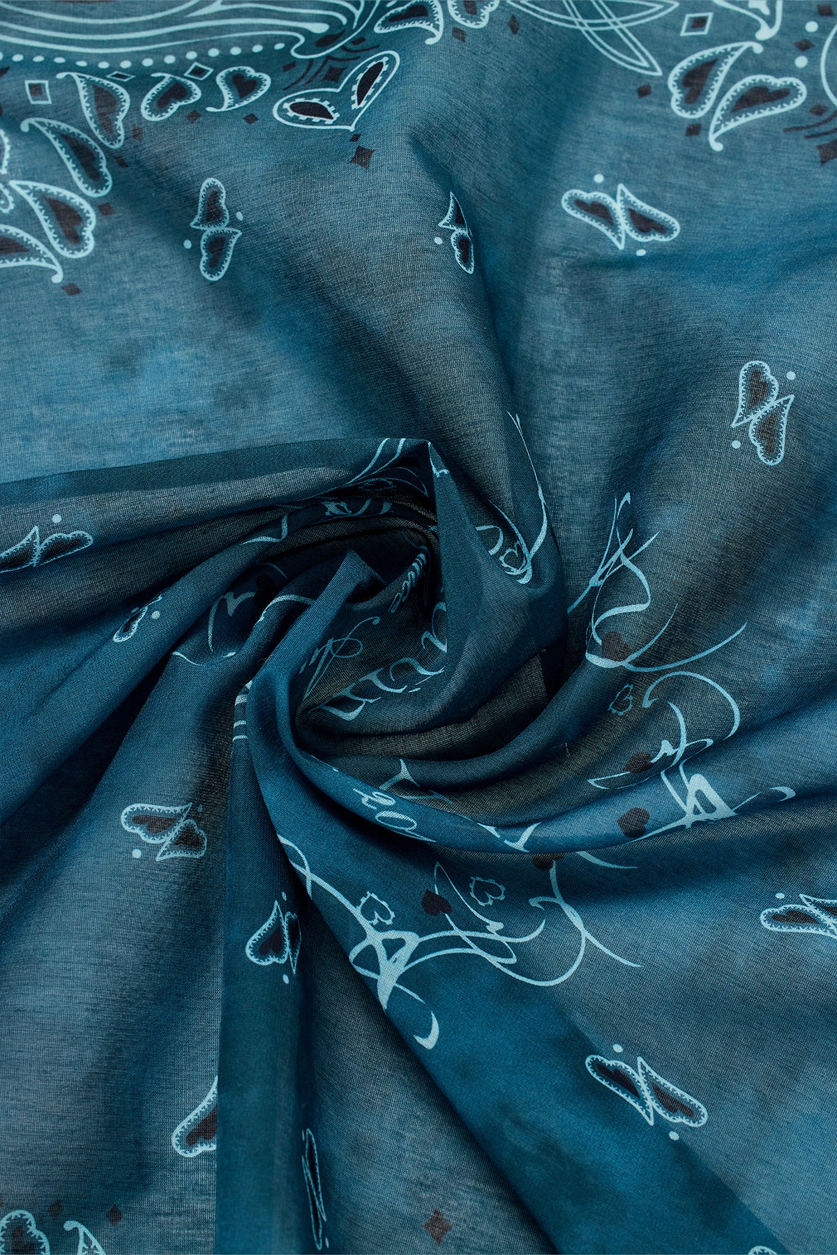 Matin Kim - Matin Vintage Printed Bandana (Navy) product image 4 | TRAB K-Fashion Australia